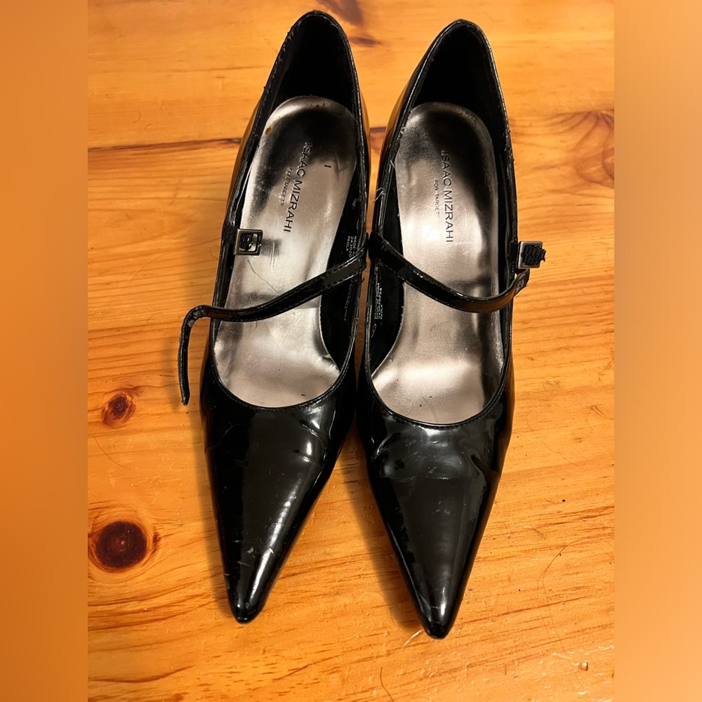 Isaac Mizrahi Patent Leather Mary Jane pumps.